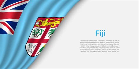 Wave Flag Of Fiji On White Background 21833790 Vector Art At Vecteezy