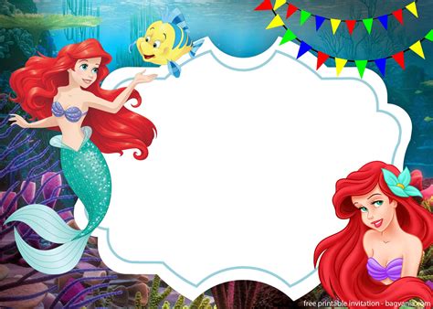 Little Mermaid Invitations Templates Free There Are More Than 97,000