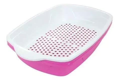 Caixa De Areia Furba Bandeja Sanitária Wc Cat Premium Rosa Frete grátis