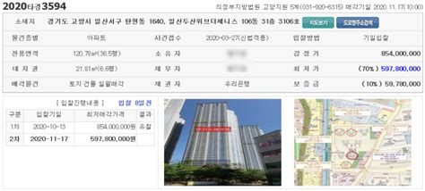 2020타경3594 아파트경매 경기도 고양시 일산서구 탄현동 1640 일산두산위브더제니스 106동3106호 네이버 블로그