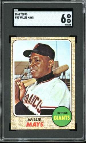 Topps Willie Mays Giants Hof Sgc Ex Nm Ebay