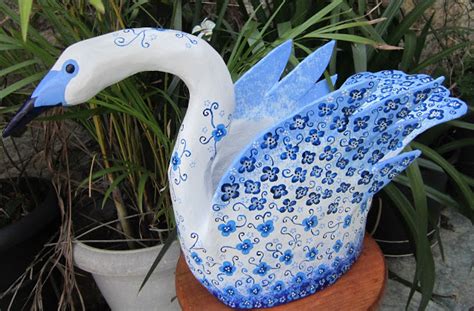 Поделки для сада: «Фарфоровый» Лебедь. Обсуждение на LiveInternet ...