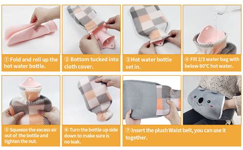 Dibikou Hot Water Bottle Belt L Wrap Around Wearable In Hot Water Bag With Cm Long