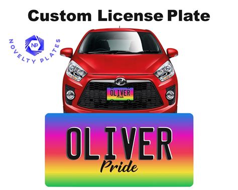 Custom Gay Pride License Plate LGBTQ Car Plate Personalized License