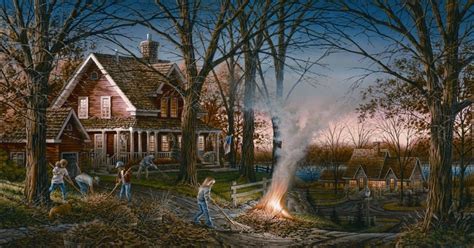 Autumn Evening Redlin Art Center Old Farm Houses Number Art Terry