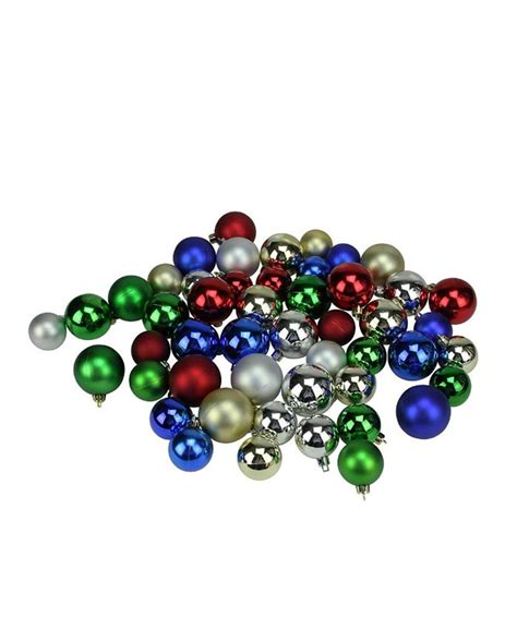 Northlight 50 Count And Shatterproof 2 Finish Christmas Ball Ornaments Macys