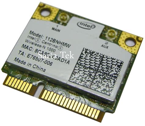Intel Centrino Wireless-N 1000 (112BNHMW) 802.11b/g/n PCIe Half Mini