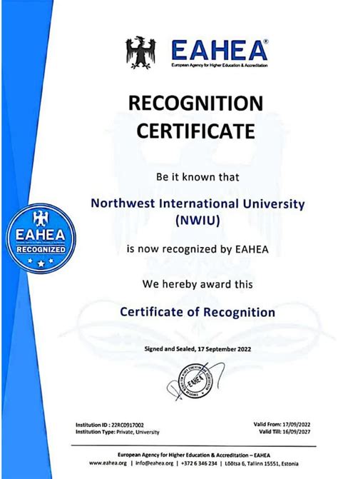 Accreditation - Northwest International University