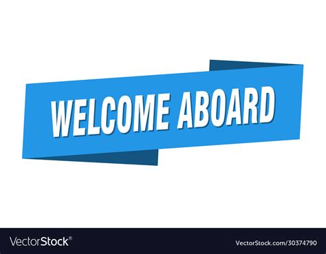 Welcome aboard banner template Royalty Free Vector Image