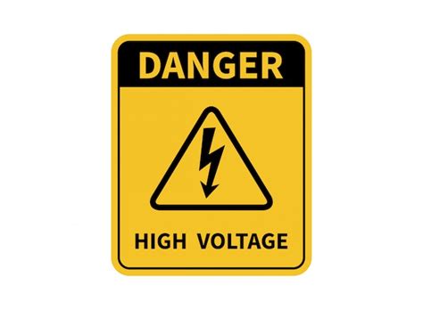 Premium Vector High Voltage Sign Danger Sign