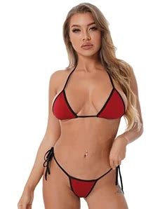 Inhzoy Donna Costume Da Bagno Intero Extreme Micro Mini Bikini Sexy Hot