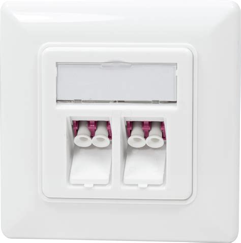 Logilink Nk Modular Wall Socket For Optical Fibre With Lc Duplex