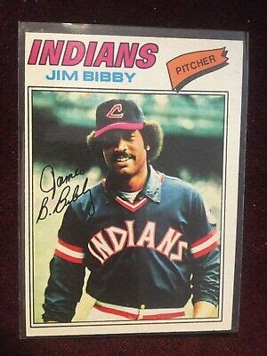 1977 Topps 501 Indians Jim Bibby Baseball Card EBay