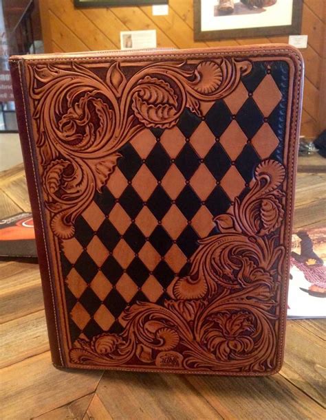 Personalized Hand Tooled Leather Portfolio Etsy Artofit