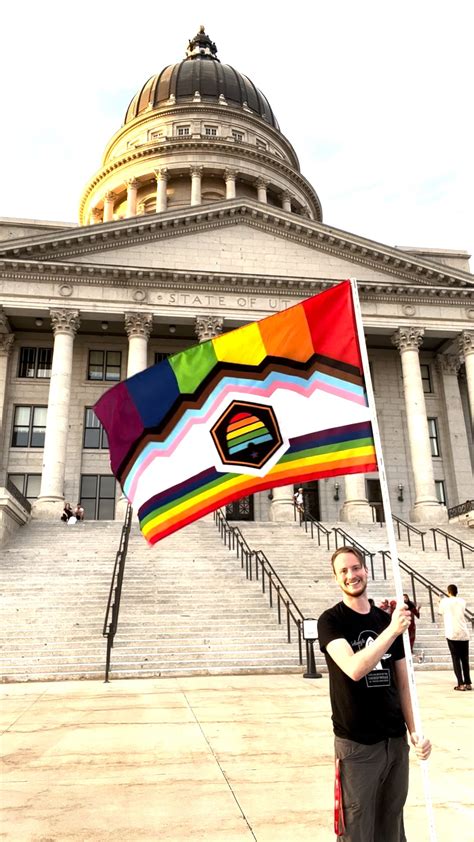 Utah Pride Flag Double Sided Riley Adamson