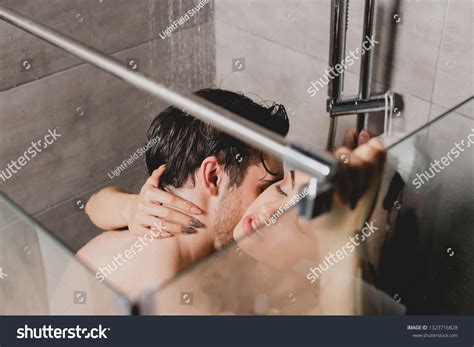 Naked Man Beautiful Woman Hugging Kissing Stock Photo Shutterstock