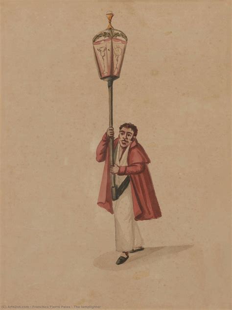 Oil Painting Replica The lamplighter by Francisco Fierro Palas (1807