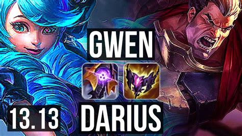 Gwen Vs Darius Top M Mastery Games Godlike Kr