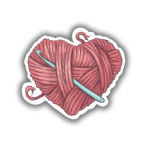 Heart Yarn Precision Cut Decal