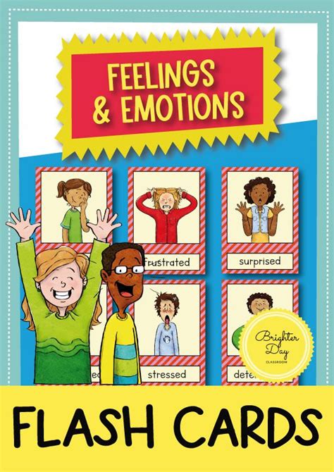 Feelings And Emotions Flash Cards Las Emociones Tarjetas Con Imágenes Inglés Material