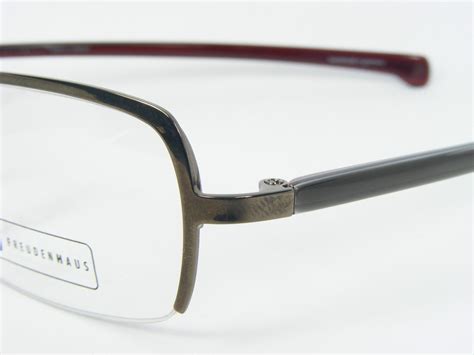 Freudenhaus Drake 1 Gunmetal Red Eyeglasses Glasses Titanium Frame 52 18 125mm Ebay