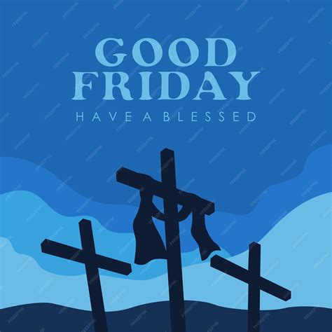 Premium Vector Good Friday Background Template Vector