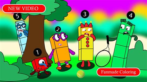 Numberblocks 5 Hide Because Nb 4 Angry Numberblocks Fanmade Coloring Story Numplha Youtube