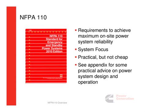 NFPA 110 Overview | PDF