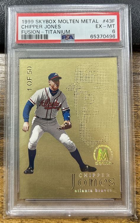 Chipper Jones Skybox Molten Metal Fusion Titanium F Psa Pop