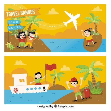 Free Vector | Travel banner design