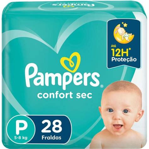 Pampers Confort Sec Fralda P 28 Unidades No Shoptime