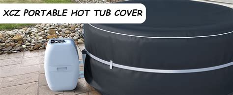 Amazon XCZ Portable Hot Tub Cover Inflatable Hot Tub Full Coverage Waterproof Sunproof