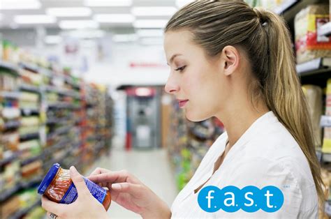 Información Nutricional al leer las etiquetas de los productos Fast