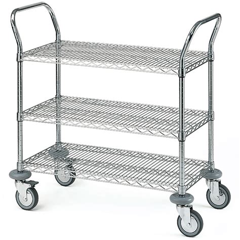 MOSYS Utility Cart With 3 Shelves Standex Systems