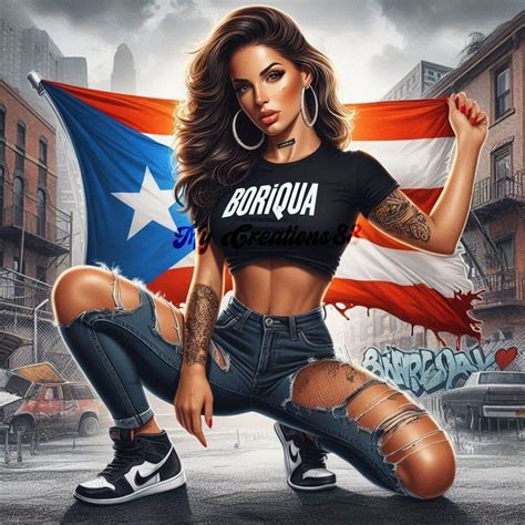Digital Image Puerto Rico Woman Hot Latina Urban Boriqua In Puerto Rican Culture