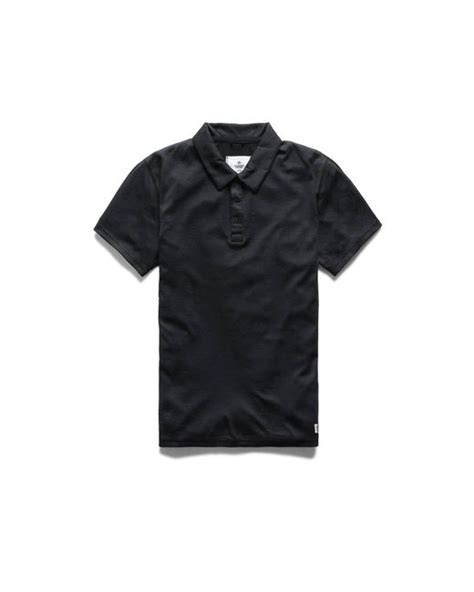 Reigning Champ Solotex Mesh Polo In Heather Black For Men Lyst