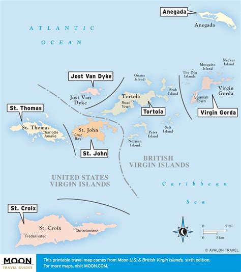 Map Of Us Virgin Islands And British Virgin Islands Osiris New Dawn Map