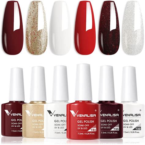 Venalisa Pcs Lot De Vernis Gel Semi Permanent Transparent Or Blanc