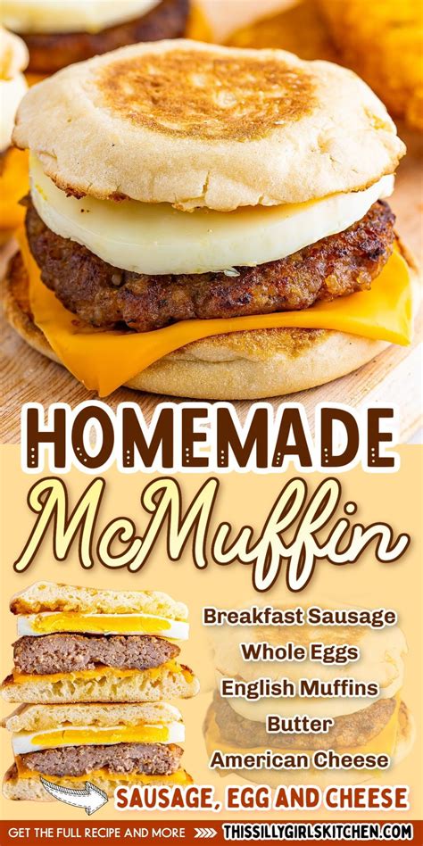 Homemade Mcmuffin With Sausage Egg And Cheese Artofit