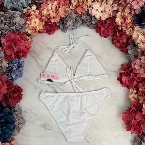 Swim Sexy White Floral Embroidered Triangle Bikini Poshmark