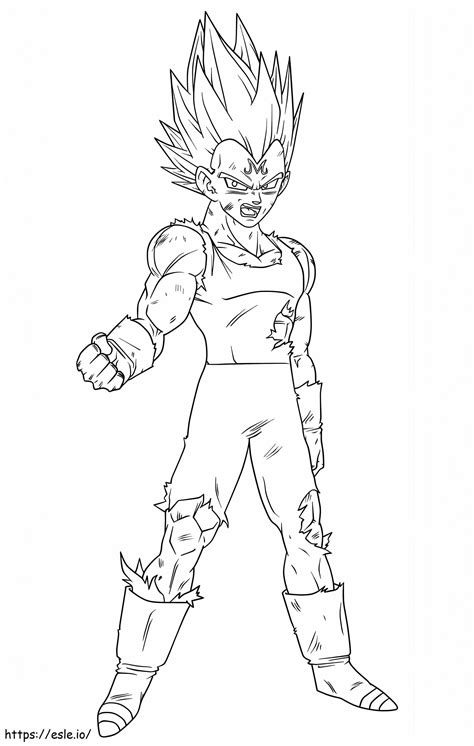 Vegeta Saiyan Coloring Page