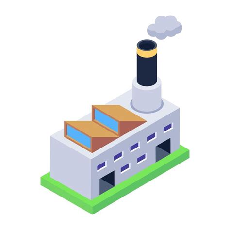 isometric factory vector art icons  graphics