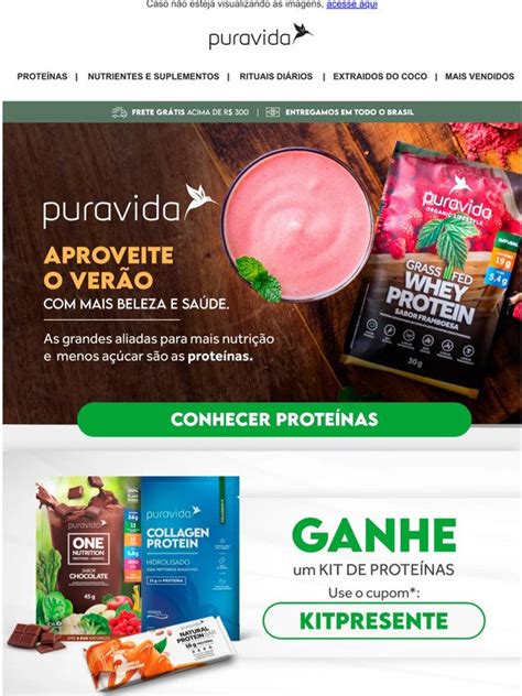 Pura Vida BR Ganhe um Kit de Proteínas Puravida Milled