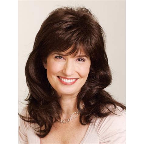 Long Wavy Human Hair Wig With Bangs - sheshair.com