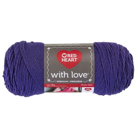 Red Heart With Love Size 4 Acrylic Violet Yarn 370 Yd