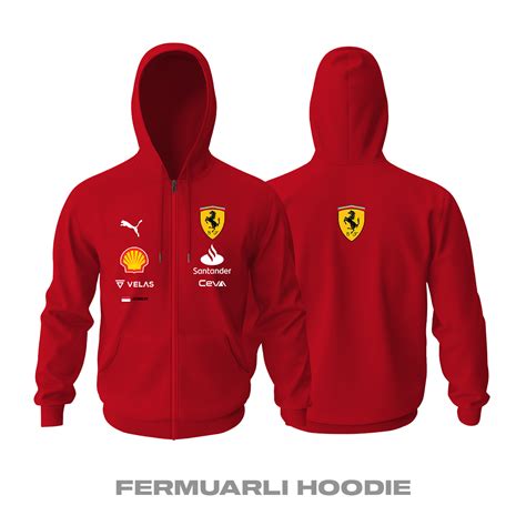 Scuderia Ferrari Red Edition 2022 Fermuarlı Kapüşonlu Hoodie