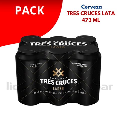 Six Pack Cerveza Tres Cruces Lata Ml Open Licorerias