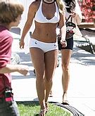 Britney Spears Shows Cameltoe In White Bikini HQ Celebrity