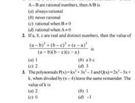 The Polynomials P X Kx3 3x2−3 And Q X −2x3−5x K When Divided By X−4