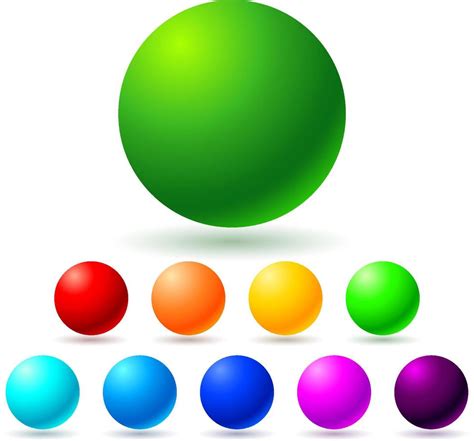 Set Of Brignt Colored Balls Full Spectrum 18896525 Vector Art At Vecteezy